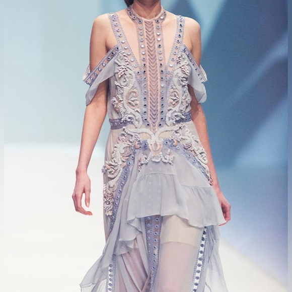 NWT Revolve Thurley “Atlantis Rises” Dress Gown Baby Blue Fairytail Size 6 XS - Picture 3 of 17